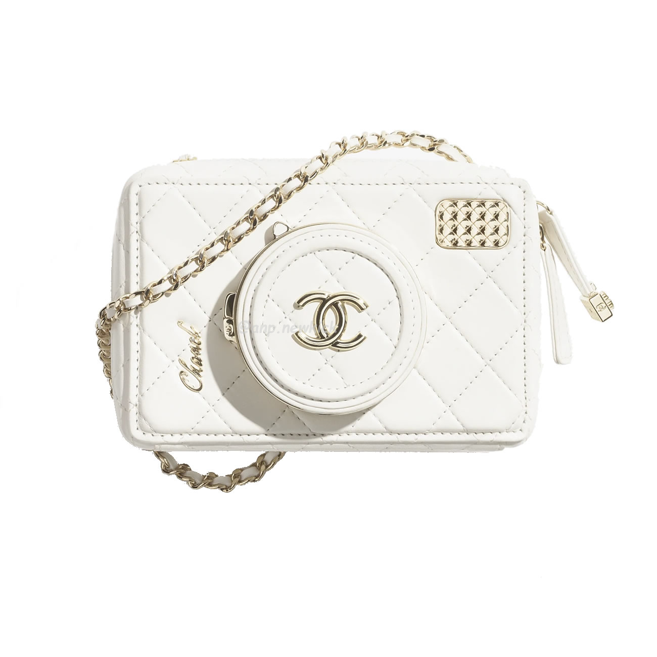 Chanel Camera Bag Lambskin White As4817 B16255 10601 (1) - www.newkick.vip
